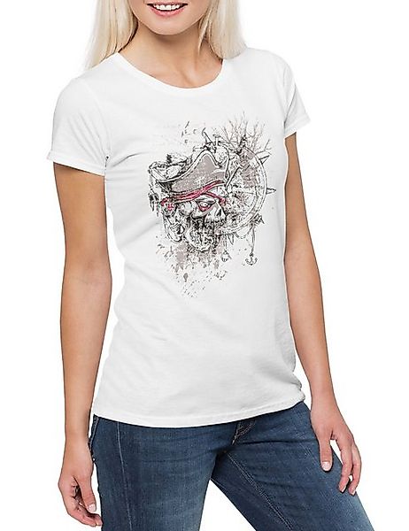 Urban Backwoods Print-Shirt Pirate Captain Damen T-Shirt Nautical Tatttoo S günstig online kaufen