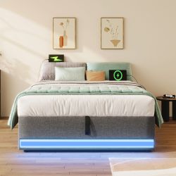 STILVORA Polsterbett 90×200 Jugendbett mit LED&USB,Einzelbett günstig online kaufen