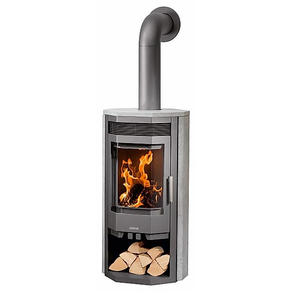 Justus Kaminofen Usedom 7 Gussgrau 7 kW Specksteinverkleidung EEK: A günstig online kaufen