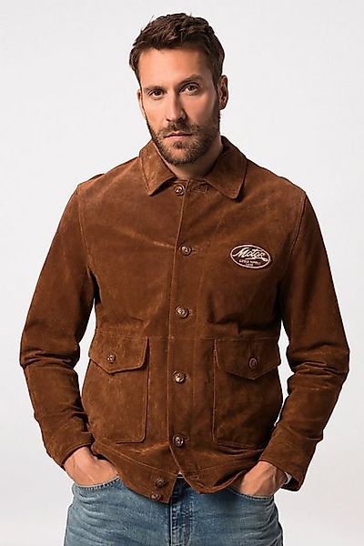 JP1880 Lederjacke Lederjacke Leder Knopfleiste 2-Wege Taschen günstig online kaufen