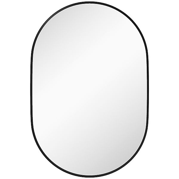 HOMCOM Badezimmerspiegel Oval 60x90cm aus gehärtetem Glas, Moderner Wandspi günstig online kaufen
