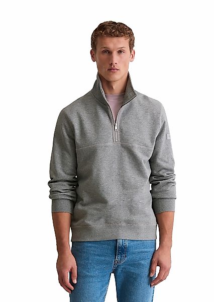 Marc OPolo Sweatshirt "regular fit aus weicher Bio-Baumwolle", Troyerkragen günstig online kaufen