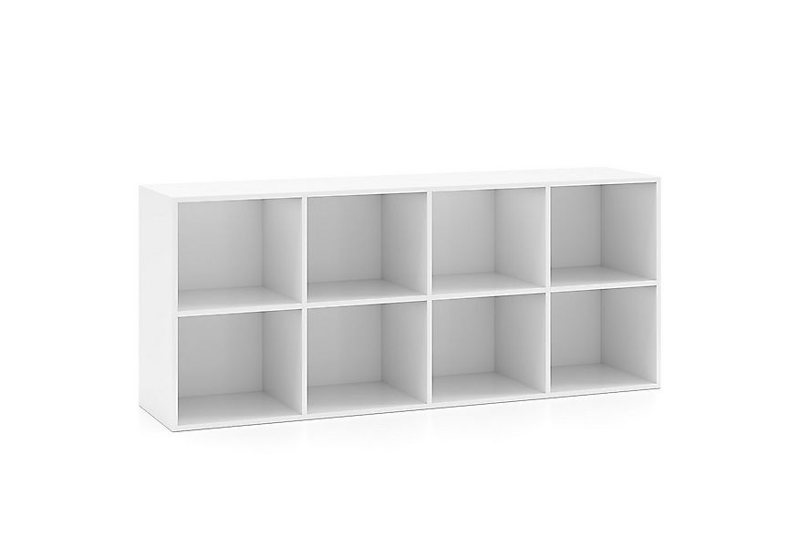 KOMFOTTEU Bücherregal, Würfelregal mit 8 Würfelfächern, 121,5 x 29 x 61 cm günstig online kaufen