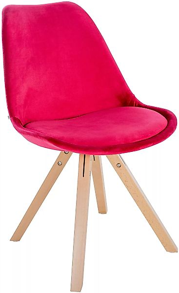 Stuhl Sofia Samt Square Rot günstig online kaufen