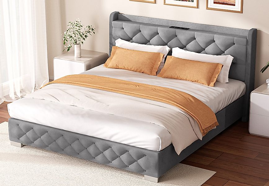 Lexzurn Polsterbett Polsterbett 140x200 cm Bett günstig online kaufen