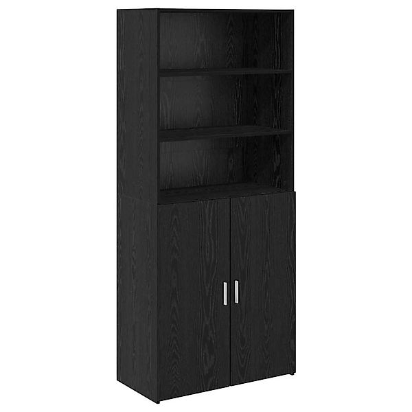 vidaXL Highboard Schwarz Eichen-Optik 80 x 42,5 x 185 cm Holzwerkstoff 3402 günstig online kaufen