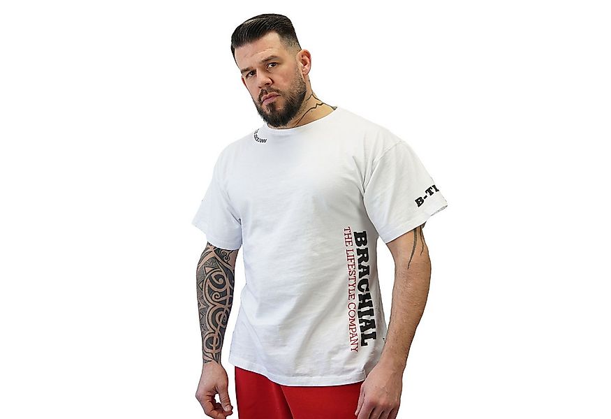 BRACHIAL THE LIFESTYLE COMPANY T-Shirt Brachial T-Shirt "Gym" weiß/schwarz günstig online kaufen