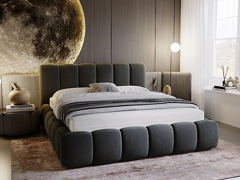 GrainGold Polsterbett mit Bettkästen CLOUD, Modern Bett mit Kopfteil - 200x günstig online kaufen