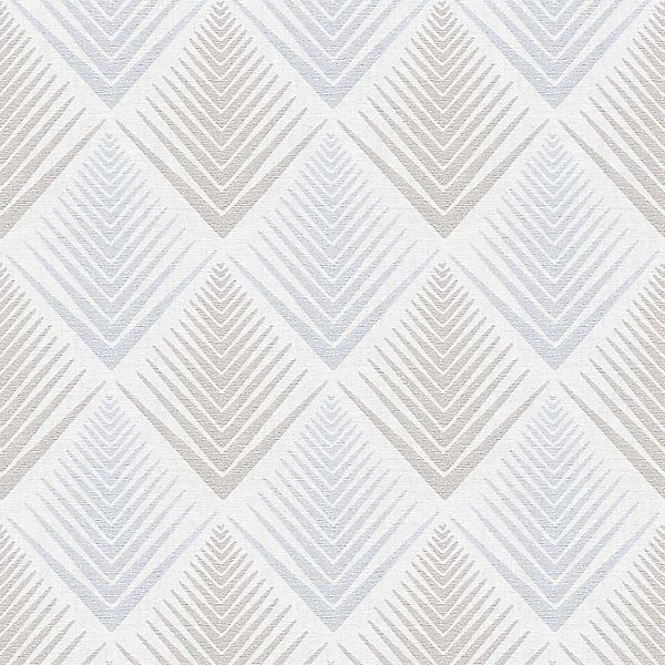 Bricoflor Helle Vliestapete Geometrisch Moderne Tapete mit Rautenmuster in günstig online kaufen
