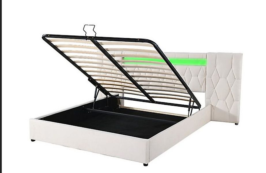 STILVORA Polsterbett 160×200 Polsterbett mit Matratze&Bettkasten,bett mit L günstig online kaufen