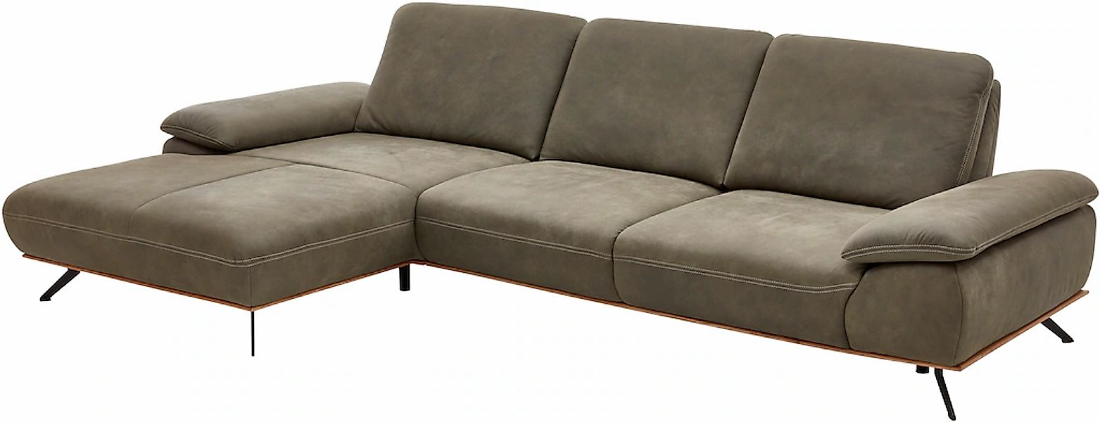 Die PlanBar Ecksofa "PN-EM18063 L-Form", wahlweise mit echt bezogenem Rücke günstig online kaufen