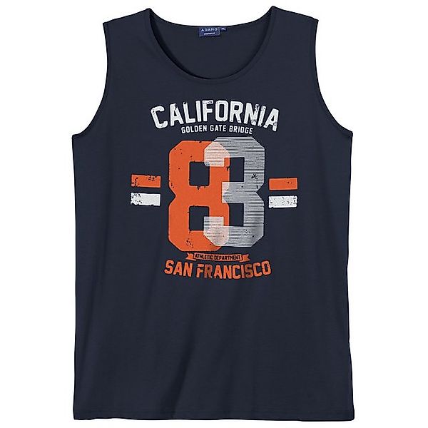 ADAMO Rundhalsshirt Adamo XXL Tanktop navy Frontprint California günstig online kaufen