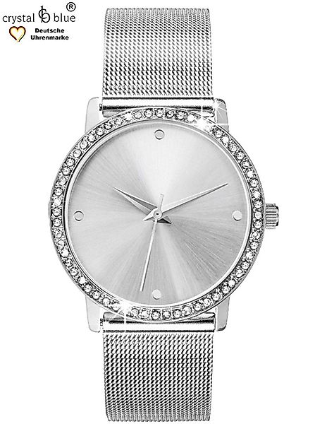 crystal blue Quarzuhr Damenuhr silber 62 günstig online kaufen