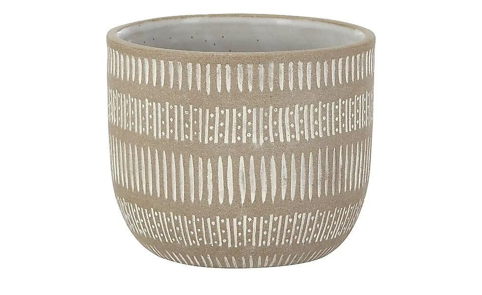 HOME STORY Übertopf   ¦ braun ¦ Steinzeug ¦ Maße (cm): H: 11,5  Ø: 14 Acces günstig online kaufen