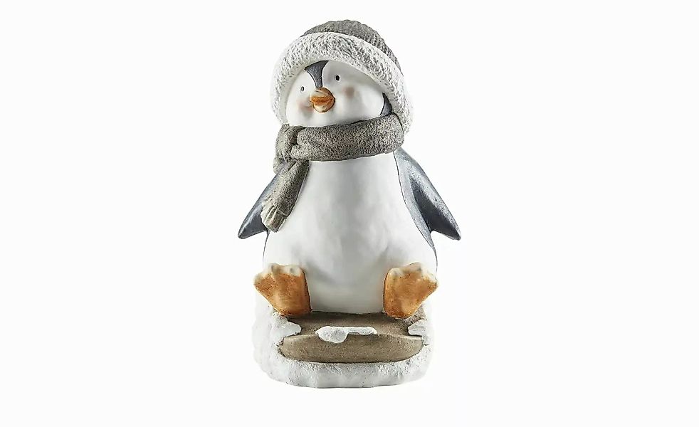 HOME STORY Deko Pinguin mit Schlitten   ¦ mehrfarbig ¦ Magnesia ¦ Maße (cm) günstig online kaufen