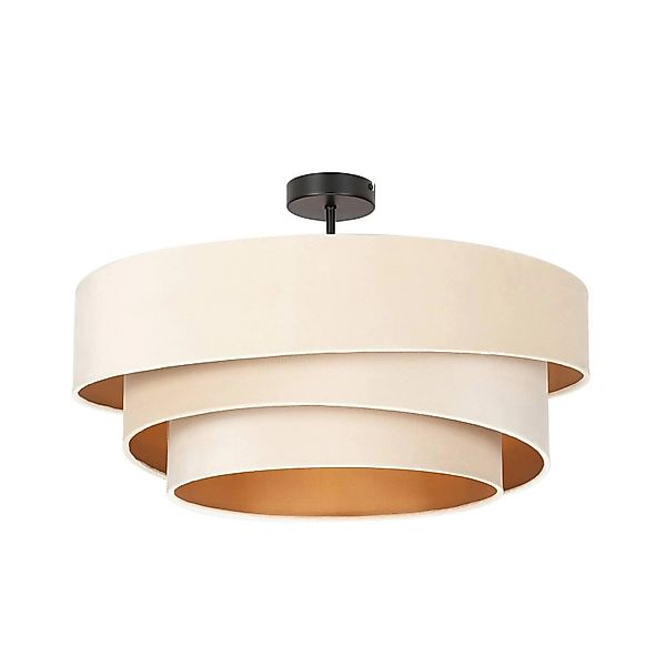 Lindby Deckenlampe Jusari 9639632 Modern in Creme aus Textil 3-flammig E27 günstig online kaufen