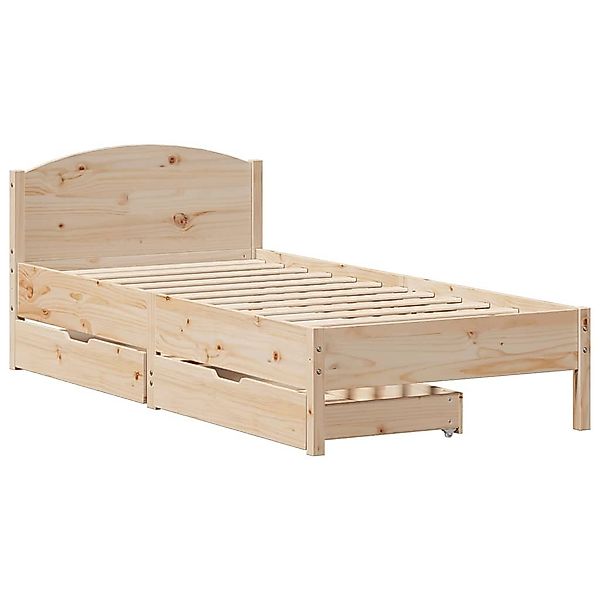 vidaXL Bett Massivholzbett ohne Matratze 75x190 günstig online kaufen