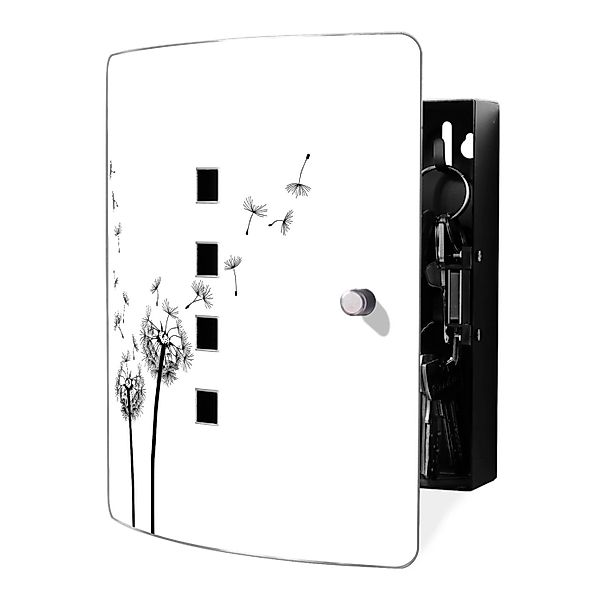 banjado Schlüsselkasten Edelstahl Pusteblume 2 (verstellbarer Magnetverschl günstig online kaufen