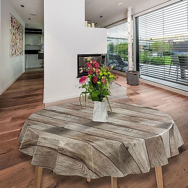 laro Tischdecke Wachstuch-Tischdecken Abwaschbar Holzoptik Braun günstig online kaufen