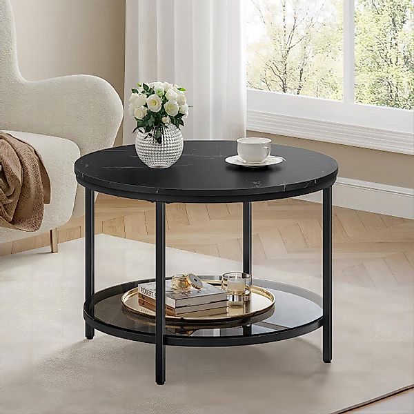 VASAGLE Couchtisch, Beistelltisch, Ø 65/80 x günstig online kaufen