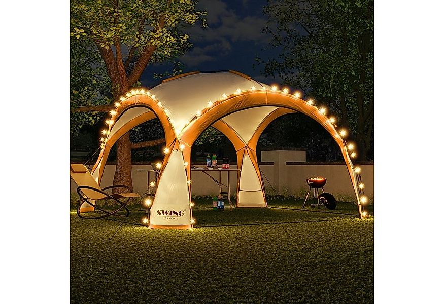 Swing&Harmonie Faltpavillon LED Event Pavillon 3,6 x 3,6m DomeShelter Garte günstig online kaufen