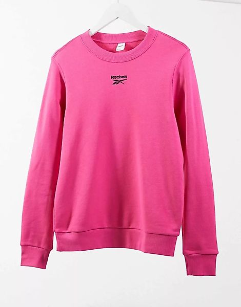 Reebok – Sweatshirt mit kleinem Logo in Proud Pink-Rosa günstig online kaufen