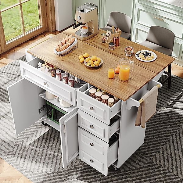 Flieks Küchenwagen mit erweiterbarer Arbeitsplatte, Rollen, günstig online kaufen