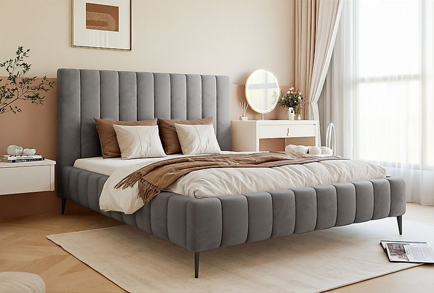 Goldstoff Polsterbett Luxuriöses Bett mit hohem günstig online kaufen