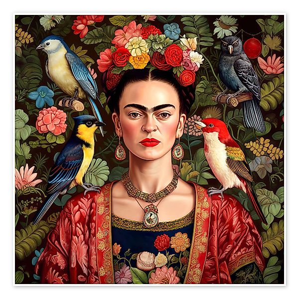 Posterlounge Wandbild Frida Kahlo mit exotischen günstig online kaufen