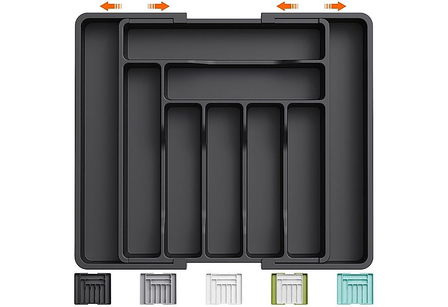 Lifewit Besteckeinsatz Verstellbarer Besteckhalter Kunststoff Besteckstände günstig online kaufen