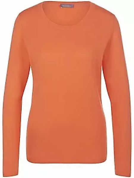 Rundhals-Pullover aus Schurwolle und Kaschmir include orange günstig online kaufen