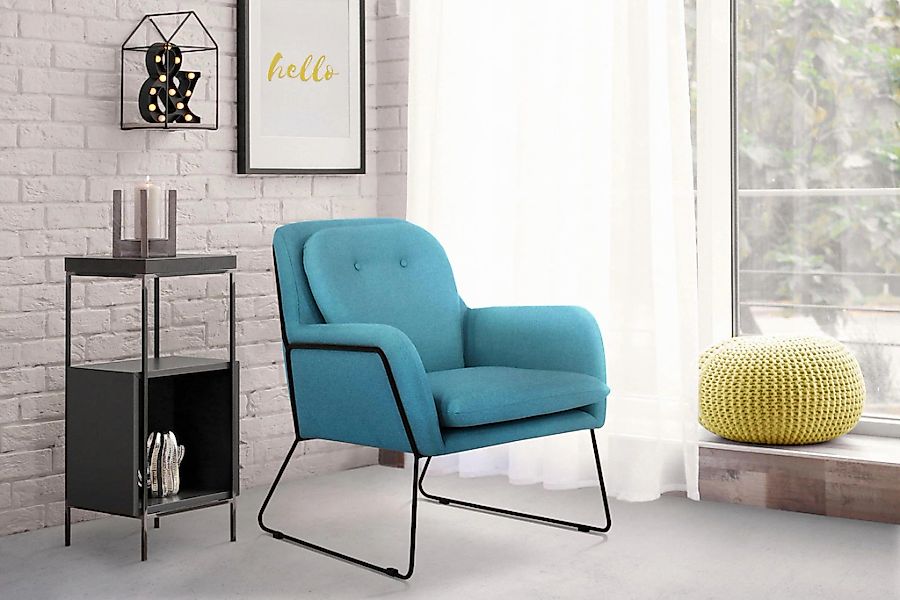 Home affaire Sessel "Flin Cocktailsesel" mit Knöpfen und Kissenoptik im Rüc günstig online kaufen