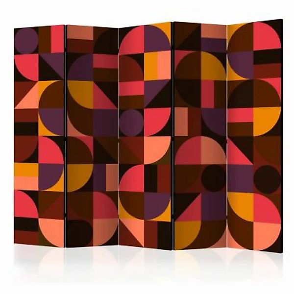 artgeist Paravent Geometric Mosaic (Red) II [Room Dividers] mehrfarbig Gr. günstig online kaufen