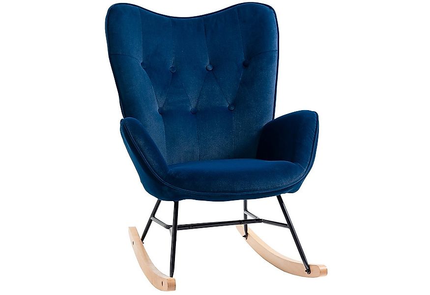 HOMCOM Schaukelstuhl ergonomisch, mit Samtoptik (Schwingsessel, 1 St), bis günstig online kaufen