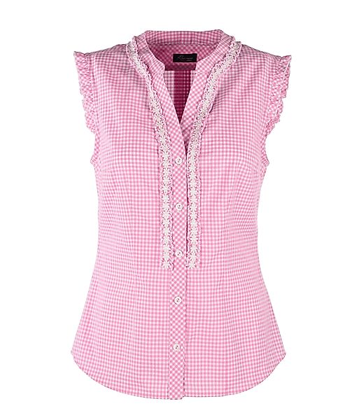 Ramona Lippert Trachtenbluse Monika rosa kariert günstig online kaufen