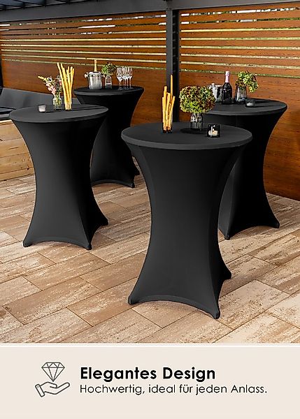 Gräfenstayn Stehtischhusse 2er Set Stretchbezug Stehtisch Hussen, Elegante günstig online kaufen