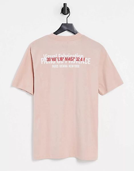River Island – Schmal geschnittenes T-Shirt in Rosa günstig online kaufen
