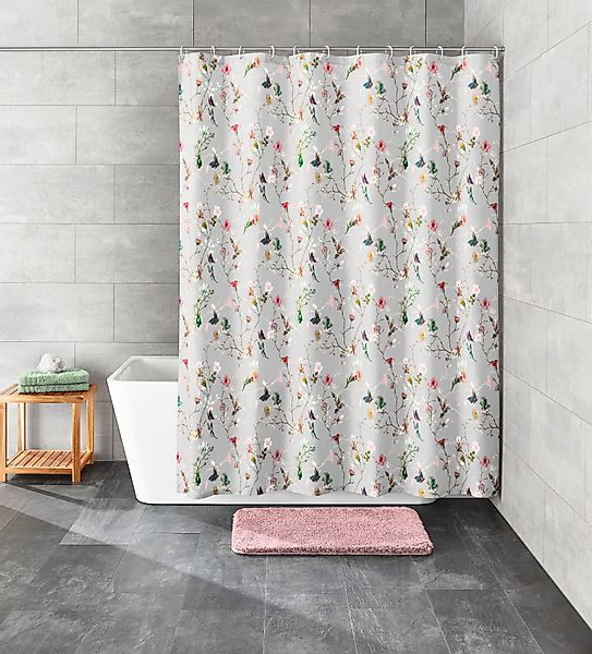 Kleine Wolke Duschvorhang »Flores« Breite 180 cm mit beschwertem Saum und V günstig online kaufen