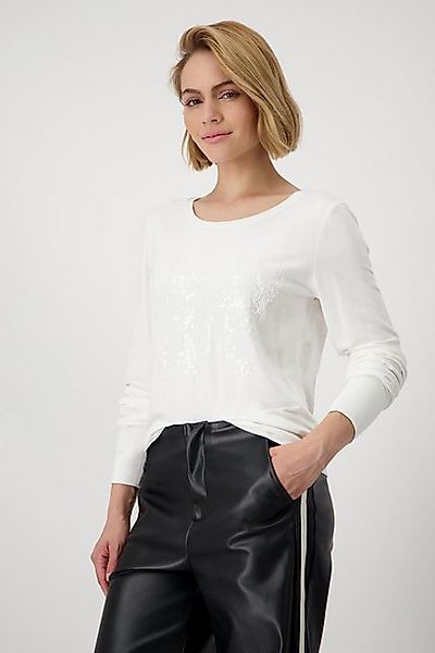 Monari 2-in-1-Langarmshirt Shirt mit Pailletten off-white günstig online kaufen