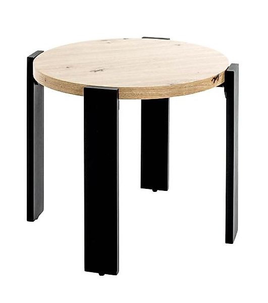 Beistelltisch ca. 50x46 cm Schwarz / Eiche günstig online kaufen