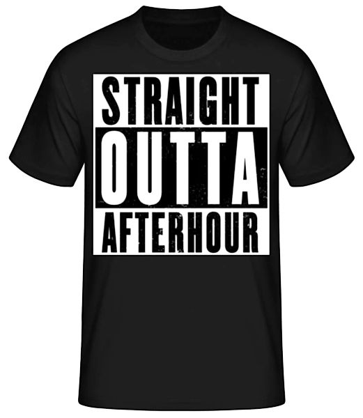 Straight Outta Afterhour White · Männer Basic T-Shirt günstig online kaufen