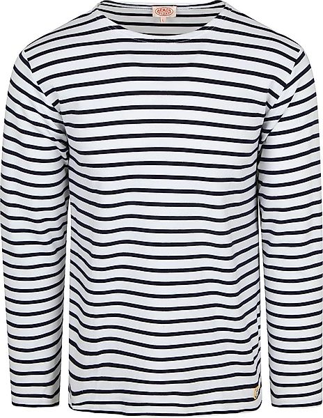 Armor-Lux Pullover Streifen Weiß Dunkelblau - Größe XL günstig online kaufen