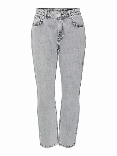 Noisy May Damen Jeans NMISABEL HW ANKLE MOM KI080LG - Straight Fit - Grau - günstig online kaufen