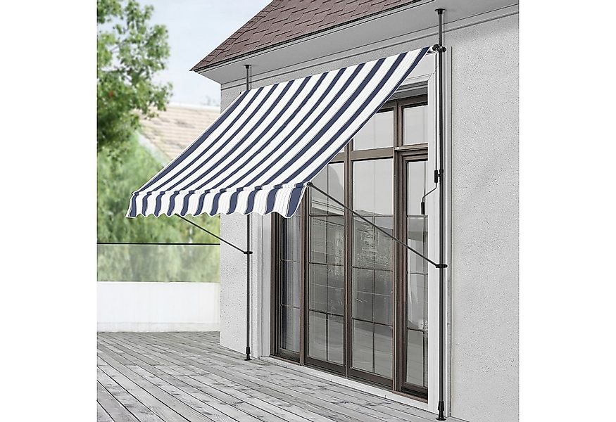 pro.tec Klemmmarkise »Stem« ohne Bohren Stahlgestell 150x120x220-309 cm Dun günstig online kaufen