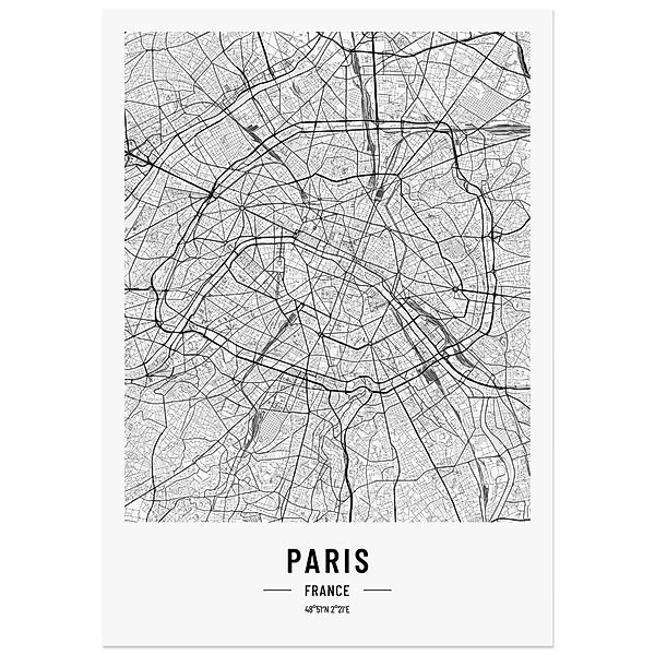JUNOMI Poster Paris Stadtposter, elegantes Wohnzimmer günstig online kaufen