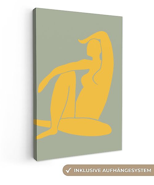 OneMillionCanvasses® Leinwandbild Frau - Gelb - günstig online kaufen