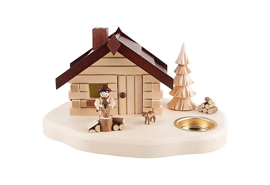 Volkskunstwerkstatt Romy Thiel Räuchermännchen Räucherhaus mit Teelichthalt günstig online kaufen