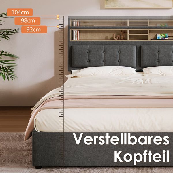 HAUSS SPOLE Polsterbett Polsterbett Boxspringbett hydraulisches günstig online kaufen