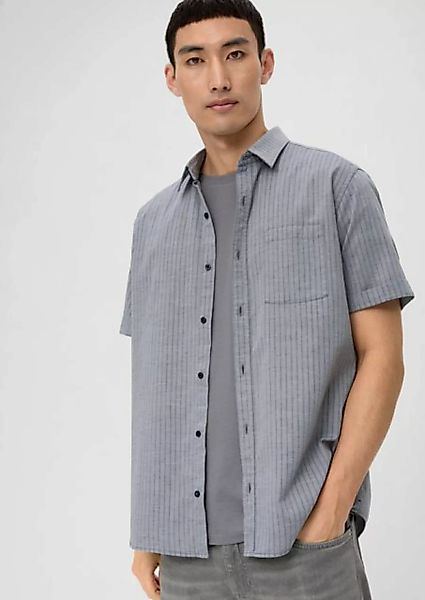 s.Oliver Kurzarmhemd Regular: Hemd mit Dobby-Struktur günstig online kaufen