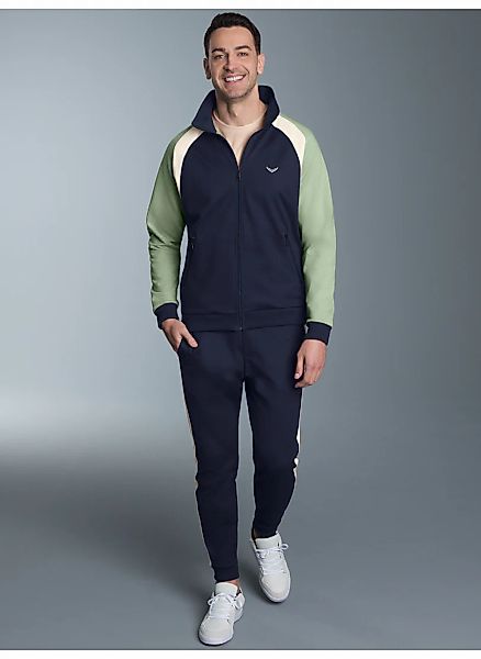 Trigema Freizeitanzug "TRIGEMA Jogginganzug in dreifarbigem Design" 1 Stk. günstig online kaufen